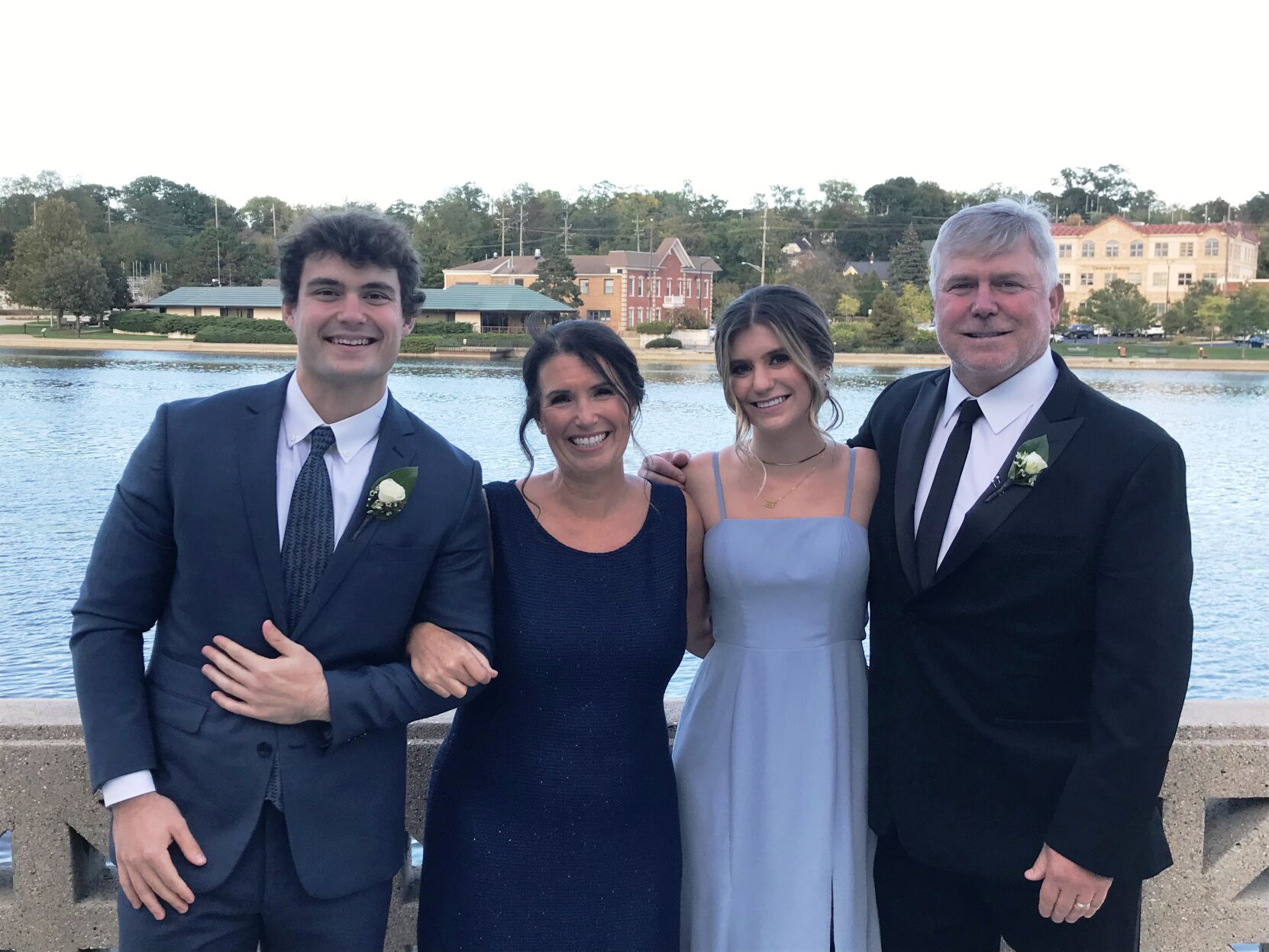 The Waterfields--Scottie, wife Shannon, Berit and dad John.